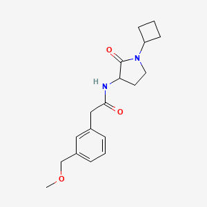 molecular formula C18H24N2O3 B7264523 N-(1-cyclobutyl-2-oxopyrrolidin-3-yl)-2-[3-(methoxymethyl)phenyl]acetamide 
