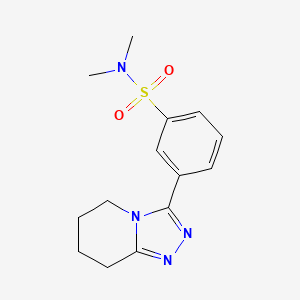 molecular formula C14H18N4O2S B7264629 N,N-dimethyl-3-(5,6,7,8-tetrahydro-[1,2,4]triazolo[4,3-a]pyridin-3-yl)benzenesulfonamide 
