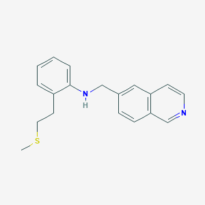 molecular formula C19H20N2S B7264716 N-(isoquinolin-6-ylmethyl)-2-(2-methylsulfanylethyl)aniline 