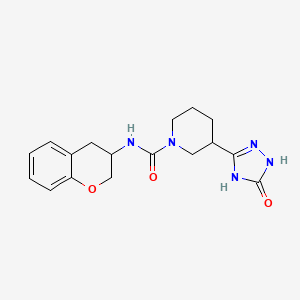 molecular formula C17H21N5O3 B7264752 N-(3,4-dihydro-2H-chromen-3-yl)-3-(5-oxo-1,4-dihydro-1,2,4-triazol-3-yl)piperidine-1-carboxamide 
