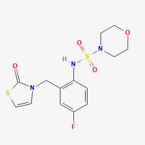 molecular formula C14H16FN3O4S2 B7264808 N-[4-fluoro-2-[(2-oxo-1,3-thiazol-3-yl)methyl]phenyl]morpholine-4-sulfonamide 