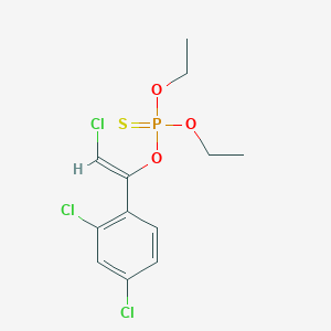 molecular formula C12H14Cl3O3PS B072653 Phosphorothioic acid, O-(2-chloro-1-(2,4-dichlorophenyl)ethenyl) O,O-diethyl ester CAS No. 1224-63-1