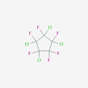 molecular formula C5Cl4F6 B072665 1,2,3,4-Tetrachloro-1,2,3,4,5,5-hexafluorocyclopentane CAS No. 1453-38-9