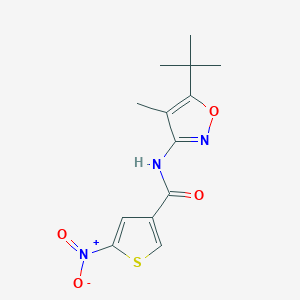 molecular formula C13H15N3O4S B7266657 N-(5-tert-butyl-4-methyl-1,2-oxazol-3-yl)-5-nitrothiophene-3-carboxamide 