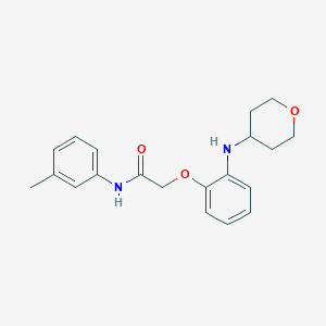 molecular formula C20H24N2O3 B7266719 N-(3-methylphenyl)-2-[2-(oxan-4-ylamino)phenoxy]acetamide 
