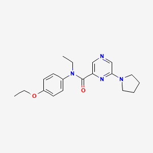 molecular formula C19H24N4O2 B7267022 N-(4-ethoxyphenyl)-N-ethyl-6-pyrrolidin-1-ylpyrazine-2-carboxamide 