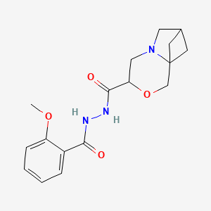 molecular formula C17H21N3O4 B7267137 N'-(2-methoxybenzoyl)-3-oxa-6-azatricyclo[6.1.1.01,6]decane-4-carbohydrazide 