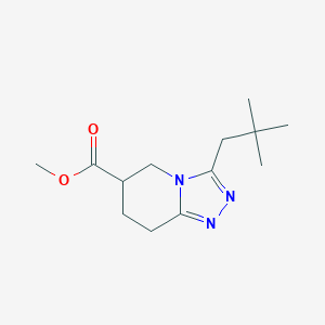 molecular formula C13H21N3O2 B7267267 Methyl 3-(2,2-dimethylpropyl)-5,6,7,8-tetrahydro-[1,2,4]triazolo[4,3-a]pyridine-6-carboxylate 