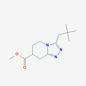 molecular formula C13H21N3O2 B7267510 Methyl 3-(2,2-dimethylpropyl)-5,6,7,8-tetrahydro-[1,2,4]triazolo[4,3-a]pyridine-7-carboxylate 
