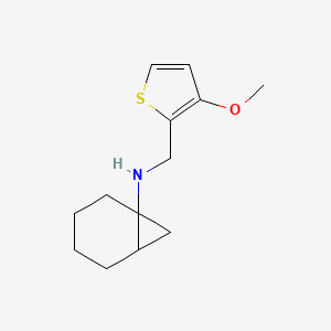 molecular formula C13H19NOS B7268351 N-[(3-methoxythiophen-2-yl)methyl]bicyclo[4.1.0]heptan-1-amine 