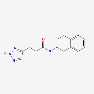 molecular formula C16H20N4O B7268356 N-methyl-N-(1,2,3,4-tetrahydronaphthalen-2-yl)-3-(2H-triazol-4-yl)propanamide 