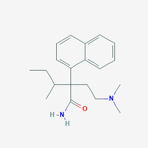 molecular formula C20H28N2O B072690 alpha-(sec-Butyl)-alpha-(2-(dimethylamino)ethyl)-1-naphthylacetamide CAS No. 1505-91-5