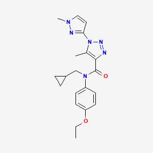 molecular formula C20H24N6O2 B7269022 N-(cyclopropylmethyl)-N-(4-ethoxyphenyl)-5-methyl-1-(1-methylpyrazol-3-yl)triazole-4-carboxamide 