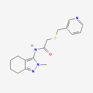 molecular formula C16H20N4OS B7269366 N-(2-methyl-4,5,6,7-tetrahydroindazol-3-yl)-2-(pyridin-3-ylmethylsulfanyl)acetamide 