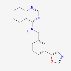 molecular formula C18H18N4O B7269415 N-[[3-(1,3-oxazol-5-yl)phenyl]methyl]-5,6,7,8-tetrahydroquinazolin-4-amine 