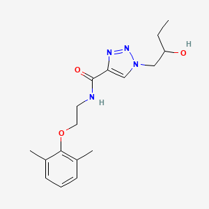 molecular formula C17H24N4O3 B7269638 N-[2-(2,6-dimethylphenoxy)ethyl]-1-(2-hydroxybutyl)triazole-4-carboxamide 