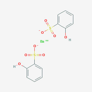 molecular formula C12H10BaO8S2 B072712 Barium bis(hydroxybenzenesulphonate) CAS No. 1300-37-4