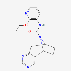 molecular formula C17H19N5O2 B7271444 N-(2-ethoxypyridin-3-yl)-4,6,12-triazatricyclo[7.2.1.02,7]dodeca-2,4,6-triene-12-carboxamide 