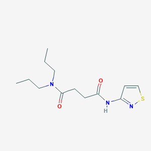 molecular formula C13H21N3O2S B7271489 N',N'-dipropyl-N-(1,2-thiazol-3-yl)butanediamide 