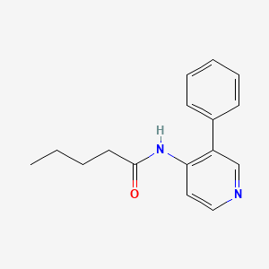 molecular formula C16H18N2O B7271540 N-(3-phenylpyridin-4-yl)pentanamide 