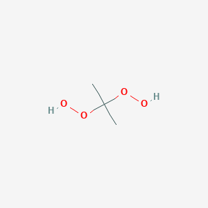 molecular formula C3H8O4 B072720 2,2-Dihydroperoxypropane CAS No. 1336-17-0
