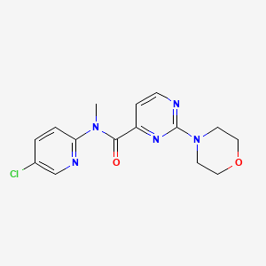 molecular formula C15H16ClN5O2 B7272244 N-(5-chloropyridin-2-yl)-N-methyl-2-morpholin-4-ylpyrimidine-4-carboxamide 