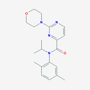 molecular formula C20H26N4O2 B7272250 N-(2,5-dimethylphenyl)-2-morpholin-4-yl-N-propan-2-ylpyrimidine-4-carboxamide 
