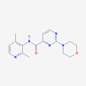 molecular formula C16H19N5O2 B7272292 N-(2,4-dimethylpyridin-3-yl)-2-morpholin-4-ylpyrimidine-4-carboxamide 