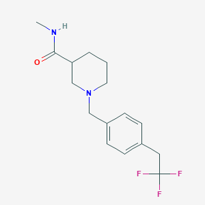 molecular formula C16H21F3N2O B7272423 N-methyl-1-[[4-(2,2,2-trifluoroethyl)phenyl]methyl]piperidine-3-carboxamide 