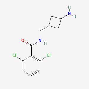 molecular formula C12H14Cl2N2O B7272511 N-[(3-aminocyclobutyl)methyl]-2,6-dichlorobenzamide 