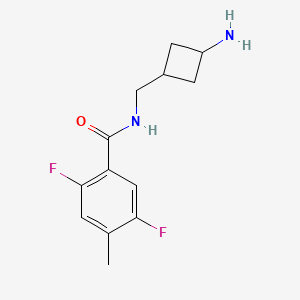 molecular formula C13H16F2N2O B7272513 N-[(3-aminocyclobutyl)methyl]-2,5-difluoro-4-methylbenzamide 