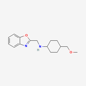 molecular formula C16H22N2O2 B7272559 N-(1,3-benzoxazol-2-ylmethyl)-4-(methoxymethyl)cyclohexan-1-amine 