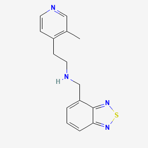 molecular formula C15H16N4S B7272642 N-(2,1,3-benzothiadiazol-4-ylmethyl)-2-(3-methylpyridin-4-yl)ethanamine 