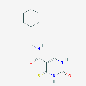 molecular formula C16H25N3O2S B7273042 N-(2-cyclohexyl-2-methylpropyl)-6-methyl-2-oxo-4-sulfanylidene-1H-pyrimidine-5-carboxamide 