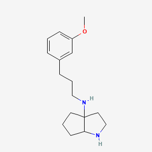 molecular formula C17H26N2O B7273451 N-[3-(3-methoxyphenyl)propyl]-2,3,4,5,6,6a-hexahydro-1H-cyclopenta[b]pyrrol-3a-amine 