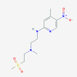 molecular formula C12H20N4O4S B7273498 N'-methyl-N-(4-methyl-5-nitropyridin-2-yl)-N'-(2-methylsulfonylethyl)ethane-1,2-diamine 