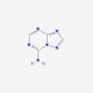 molecular formula C4H4N6 B072735 [1,2,4]三唑并[1,5-a][1,3,5]三嗪-7-胺 CAS No. 1489-04-9