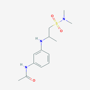molecular formula C13H21N3O3S B7273579 N-[3-[1-(dimethylsulfamoyl)propan-2-ylamino]phenyl]acetamide 
