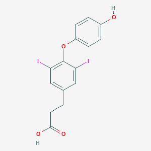 molecular formula C15H12I2O4 B072738 3,5-Diiodothyropropionic acid CAS No. 1158-10-7