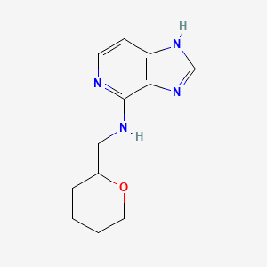 molecular formula C12H16N4O B7273809 N-(oxan-2-ylmethyl)-1H-imidazo[4,5-c]pyridin-4-amine 