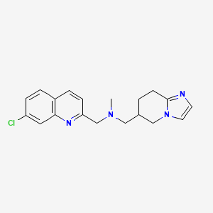 molecular formula C19H21ClN4 B7273935 N-[(7-chloroquinolin-2-yl)methyl]-N-methyl-1-(5,6,7,8-tetrahydroimidazo[1,2-a]pyridin-6-yl)methanamine 