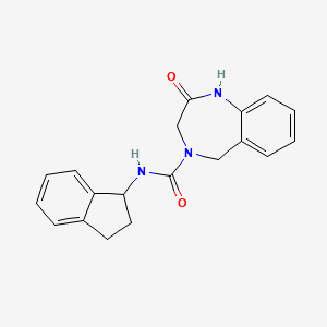 molecular formula C19H19N3O2 B7274100 N-(2,3-dihydro-1H-inden-1-yl)-2-oxo-3,5-dihydro-1H-1,4-benzodiazepine-4-carboxamide 