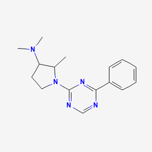 molecular formula C16H21N5 B7274866 N,N,2-trimethyl-1-(4-phenyl-1,3,5-triazin-2-yl)pyrrolidin-3-amine 