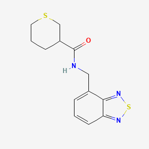 molecular formula C13H15N3OS2 B7274993 N-(2,1,3-benzothiadiazol-4-ylmethyl)thiane-3-carboxamide 