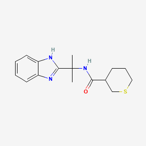molecular formula C16H21N3OS B7275032 N-[2-(1H-benzimidazol-2-yl)propan-2-yl]thiane-3-carboxamide 