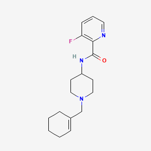 molecular formula C18H24FN3O B7275092 N-[1-(cyclohexen-1-ylmethyl)piperidin-4-yl]-3-fluoropyridine-2-carboxamide 
