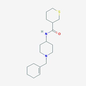 molecular formula C18H30N2OS B7275107 N-[1-(cyclohexen-1-ylmethyl)piperidin-4-yl]thiane-3-carboxamide 