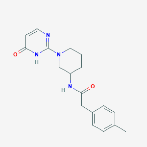 molecular formula C19H24N4O2 B7275161 N-[1-(4-methyl-6-oxo-1H-pyrimidin-2-yl)piperidin-3-yl]-2-(4-methylphenyl)acetamide 