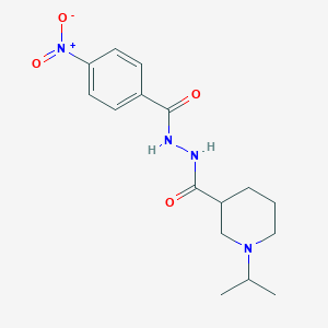 molecular formula C16H22N4O4 B7275224 N'-(4-nitrobenzoyl)-1-propan-2-ylpiperidine-3-carbohydrazide 