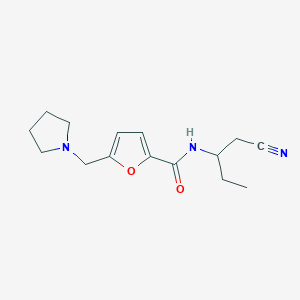 molecular formula C15H21N3O2 B7275247 N-(1-cyanobutan-2-yl)-5-(pyrrolidin-1-ylmethyl)furan-2-carboxamide 